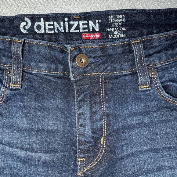 Denizen from Levi's Modern Straight Crop Jean, Dark Blue, Women's Size 12 - Picture 7 of 9